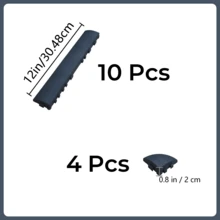 12x24 Inch Interlocking Outdoor Plastic Floor Tiles, 10/20 Pieces Per Pack With Corner Pieces And Edge Strips, Snap-Fit ​​Splicing System, Heat-Resistant And Slip-Resistant, Suitable For Indoor And Outdoor Spaces. - Long Floor - View 9