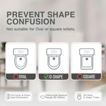 D Shape Quick Release Toilet Seat Soft Close - D-shape - View 5