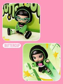 MOLLY Powerpuff Girls Series Blind Box Figure Gift, Toy Figure Blind Box, Cute Molly Figure Statue Toy Display, Theme Party Scene Decoration Gift, Home Decor, Back To School Season Gift, Birthday Christmas Gift Powerpuff Girls Cartoon Figure - Multicolor - View 6