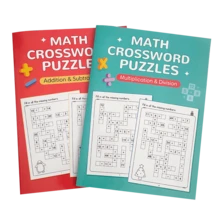 Lachilly Crossword Puzzle Book Brain Games Math Workbook, For Practicing Addition, Subtraction, Multiplication, Division, Intelligent Children And Adolescents Activity Worksheets Practice Pages, Math Games, Thinking Book For Kindergarten And Elementary School Children - Multicolor - View 5