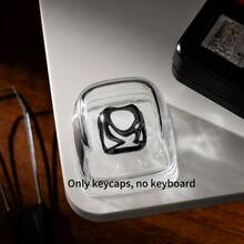 [1 Key] Fluid Metal Texture, Hollow Personalized Black Keycap, ABS+PC Material, Creative Keycap, Suitable For 61/64/68/75/84/87/98/104/108 Keys Mechanical Keyboard, Compatible With Cherry/Gateron MX Switches, High Quality Wear-Resistant Non-Fading Non-Oily, Suitable For Gift Or Personal Use, Hot-Swappable Keycap, High-Value Personalized Keycap, Keyboard DIY, Customized Keycap, Desktop Matching, Customized Keycap, Keycap Set, Gaming Keycap, Keyboard Accessories - View 3
