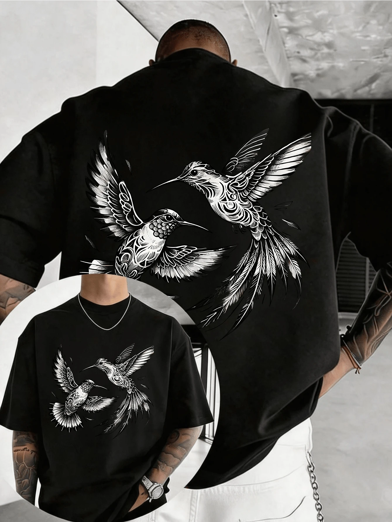Camisetas de hombre - Negro - Ver 1