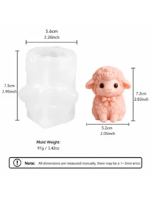 French Vintage Style Sheep Shaped Silicone Mold, 3D Embossed Curly Wool Texture, DIY Resin/Cement Craft Handmade Model, Ins Style Home Decor Display Prop, High Aesthetic Desktop Micro Landscape Accessory - Lamb Mold - View 12