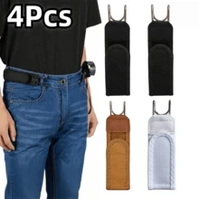 1Pc/2/3/4Pcs Hook-And-Loop Elastic Waistband, No-Buckle Invisible Waist Closure, Hook And Loop Fastener, No-Buckle System Suitable For Hunting, Fishing, Camping - Compatible With Uniforms, Outdoor Activities (Fitted Style) - Multicolor - View 21
