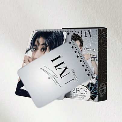 92pcs New Men's Group SK Single Photo Group - H-A-N Daily Inspiration Station | 92pcs Creative Materials, Continuously Providing High-Quality Visual Entertainment, High-Definition Double-Sided 60pcs LOMO Photo Cards + 32pcs Stickers | DIY Support Stickers, Diary, Photo Album Display, Scrapbook Decoration, Wall, Dorm Decoration, Perfect Choice For Birthday Gifts