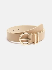 1pc/3pcs Solid Color Casual PU(Polyurethane) Women's Decorative Belt Suitable For Daily Use Double Buckle Yellow - A - View 24
