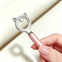 Cat Shaped Circular Cat Eye Magnet With Handle Round Cat Eye Magnetic Nail Art Tool, Professional Circular Magnet, Instant Circular Effect, Strong Adhesion, Suitable For Gel Manicure - Multicolor - View 10