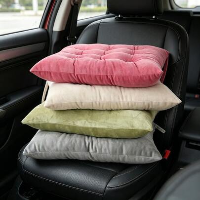 1 pieza Cojín de asiento de oficina minimalista de doble cara de felpa, almohadilla de silla de comedor, estera de tatami engrosada, cojín antideslizante para glúteos para el hogar y restaurante