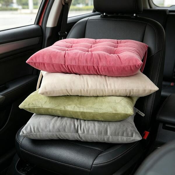 1pc Minimalist Office Seat Cushion Double-Sided Plush Dining Chair Pad Thickened Tatami Mat Home Restaurant Non-Slip Butt Cushion