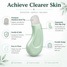 Ferramenta de Remoção de Cravos, Raspador de Poros Faciais em Aço Inoxidável para Limpeza Profunda de Poros, Ferramenta de Limpeza de Cravos e Colher de Raspagem para Cuidados com Acne, Ferramenta de Raspagem para Cuidados com a Pele com Cabo Ergonômico, Ferramenta Portátil de Limpeza Facial, Adequada para Uso Doméstico, Viagem, Spa e Uso Diário - Multicolorido - Visão 6