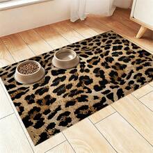 Pet Placemats Classic Leopard Print Pet Feeding Mat,Made Of Diatom Mud, High-Quality Cat Feeding Mat, Pet Dining Dog Food Mat, Decorative Pet Accessory, Suitable For Dog And Cat Lovers, Door Mat That Can Be Used As A Bath Mat And Anti Slip Insole - Multicolor - View 5