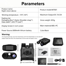4K Night Vision Goggles Binoculars With AI Color Boost Mode, Photo & Video Recording, 3000mAh Battery For Wildlife Observation, Camping & Security, With Flashlight, Supports Audio Recording And Playback, And Offers An 8-12 Hour Battery Life - View 10