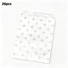 20/30pcs 5.1x7.1 Inch Kraft Paper Gift Bags, Including Holiday Gift Paper Bags, High-End Packaging Paper Bags, Gold And Silver Star Pattern Gift Wrapping Paper Bags, Accessory Small Gift Paper Bags, Party Gift Wrapping Bags, Creative DIY Decorative Gift Paper Bags, Suitable For Holiday, Wedding, Birthday Party Gift Bags And Gift Wrapping Paper Bags - Gift Bags - View 9
