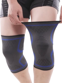 Unisex Silicone Anti-Slip Compression Knee Pads, Suitable For Basketball, Football, Hiking, Running, Absorb Sweat, Breathable, Elastic Sports Knee Supports - Multicolor - View 3