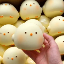 1pc Creative Chicken Squishy Food Toy, Soft Slow Rebound Stress Relief Toy, Cute Squeeze Toy, Super Soft, Soft, Slow Rebound Anti-Stress PU Material Squeeze Toy, Soft Squishy, Gift, Holiday Gift - Multicolor - View 12