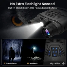 4K Night Vision Goggles Binoculars With AI Color Boost Mode, Photo & Video Recording, 3000mAh Battery For Wildlife Observation, Camping & Security, With Flashlight, Supports Audio Recording And Playback, And Offers An 8-12 Hour Battery Life - View 3