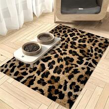 Pet Placemats Classic Leopard Print Pet Feeding Mat,Made Of Diatom Mud, High-Quality Cat Feeding Mat, Pet Dining Dog Food Mat, Decorative Pet Accessory, Suitable For Dog And Cat Lovers, Door Mat That Can Be Used As A Bath Mat And Anti Slip Insole - Multicolor - View 8