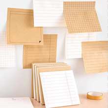 Kraft Paper & White Paper Sticky Note Set, 50 Sheets Per Book, Lined, Grid & Blank Multiple Styles Self-Adhesive Memo Pads, Suitable For Planner, Office, Student Notes & Stationery Use School Supplies - one-size - View 8