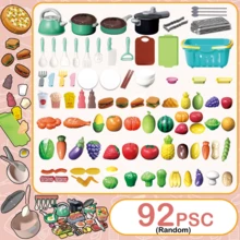 Set Mainan Dapur Mini untuk Anak-Anak, Cocok untuk Anak Laki-Laki dan Perempuan Usia 3-8 Tahun, Bermain Peran Memasak, Menggoreng, Memotong Buah dan Sayuran, Peralatan Makan, Peralatan Masak, Makanan, dan Aksesoris Realistis - MultiWarna - View 15