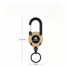 Gantungan Kunci Carabiner Panjat Tebing Multifungsi yang Dapat Ditarik untuk Aktivitas Luar Ruangan, Klip Pegas Elastisitas Tinggi Tugas Berat, Tali Pengaman Kawat Baja Anti-Hilang yang Ditingkatkan, Cocok untuk Perjalanan Sehari-hari, Mendaki, Berkemah, Berburu, Memancing, dan Berbagai Skenario - Tab penarik taktis luar ruangan - View 9