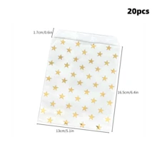 20/30pcs 5.1x7.1 Inch Kraft Paper Gift Bags, Including Holiday Gift Paper Bags, High-End Packaging Paper Bags, Gold And Silver Star Pattern Gift Wrapping Paper Bags, Accessory Small Gift Paper Bags, Party Gift Wrapping Bags, Creative DIY Decorative Gift Paper Bags, Suitable For Holiday, Wedding, Birthday Party Gift Bags And Gift Wrapping Paper Bags - Gift Bags - View 7