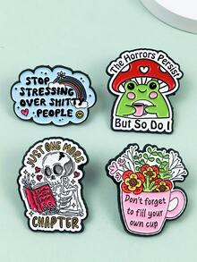 Emotional Healing Quote Enamel Pin Series - Self Care & Mental Wellness Cute Brooch Set - Multicolor - View 6