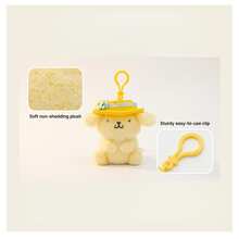 Official Sanrio Pompompurin Heart/Flower/Velvet Plush Charm-Soft And Fluffy Perfect For Attaching To Bags, Keychains, Or Car Keys; Fans Excellent Choice For A Holiday Gift. - Multicolor - View 4
