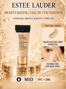 Estée Lauder 未來感水光底妝液，富含強效保濕成分 #2C0 #63 冷調香草 30/15/5/1ml，滋養肌膚、防止氧化、深層補水、長效鎖水、防止脫皮、不緊繃、提亮膚色，適合乾性肌膚，質地滑順貼合、不卡粉，SPF 20/PA+++ 防曬，適合學生、上班族、日常通勤、約會、派對等乾性肌膚場合，送給朋友/女友的理想禮物，日常妝容必備單品 - 2co - 查看 12