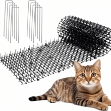 30cm Wide X 150cm Long, Black, Best-Selling Anti-Cat Rolling Mat, Cat Repellent Spike Mat, Balcony/Roof Anti-Pet Stepping Mat, Pet Supplies. - one-size - View 6