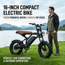 6MSKS Electric Bicycles - Black - View 6