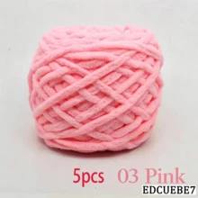 EDCUEBE7 1/2/3/5 卷，约 90-100g/根冰条编织单股粗纱，适用于 DIY 围巾、包、拖鞋、玩偶、毛毯、靠垫、毛绒玩具（颜色随机） - 彩色 - 查看 68