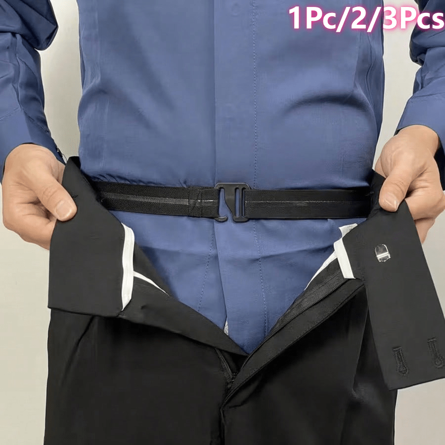 1Pc/2/3Pcs Adjustable Elastic Shirt Stay Straps - Non-Slip Shirt Stay Straps, Nylon Business Suit Leg Straps, Men's Waistband Business Men's Clothing Accessories