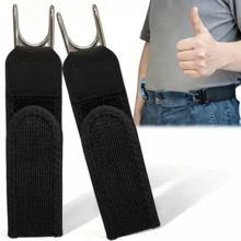 1Pc/2/3/4Pcs Hook-And-Loop Elastic Waistband, No-Buckle Invisible Waist Closure, Hook And Loop Fastener, No-Buckle System Suitable For Hunting, Fishing, Camping - Compatible With Uniforms, Outdoor Activities (Fitted Style) - Multicolor - View 11