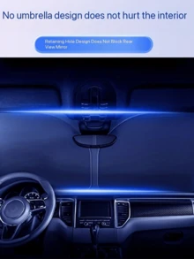 Payung Pelindung Matahari Lipat Reflektif untuk Kaca Depan Mobil, Payung Tirai Matahari Pelindung UV Ukuran Besar - MultiWarna - View 7