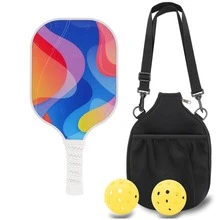 2支匹克球拍 4顆球攜帶袋 USAPA認證玻璃纖維表面匹克球套裝 匹克球拍組 男女通用 - 彩色 - 查看 5
