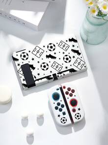 新款 Switch 2 (2025) 遊戲主機配件，1個世界盃足球印花圖案保護殼，相容於 Switch 2、Switch NS/Switch OLED/Lite，Switch 遊戲主機配件，收納袋，Switch 保護殼，給 Switch 玩家的浪漫禮物 - 彩色 - 查看 16