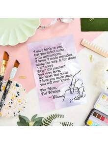 1 Peça Cartão de Aniversário com Tema de Fantasia com Envelope, 6,93x4,92 Polegadas, Mensagem Sincera para Mãe de Filho/Filha, Padrão de Desenho Animado, Material de Papel, Ideal para Dia dos Namorados & Celebrações de Aniversário - Visão 5