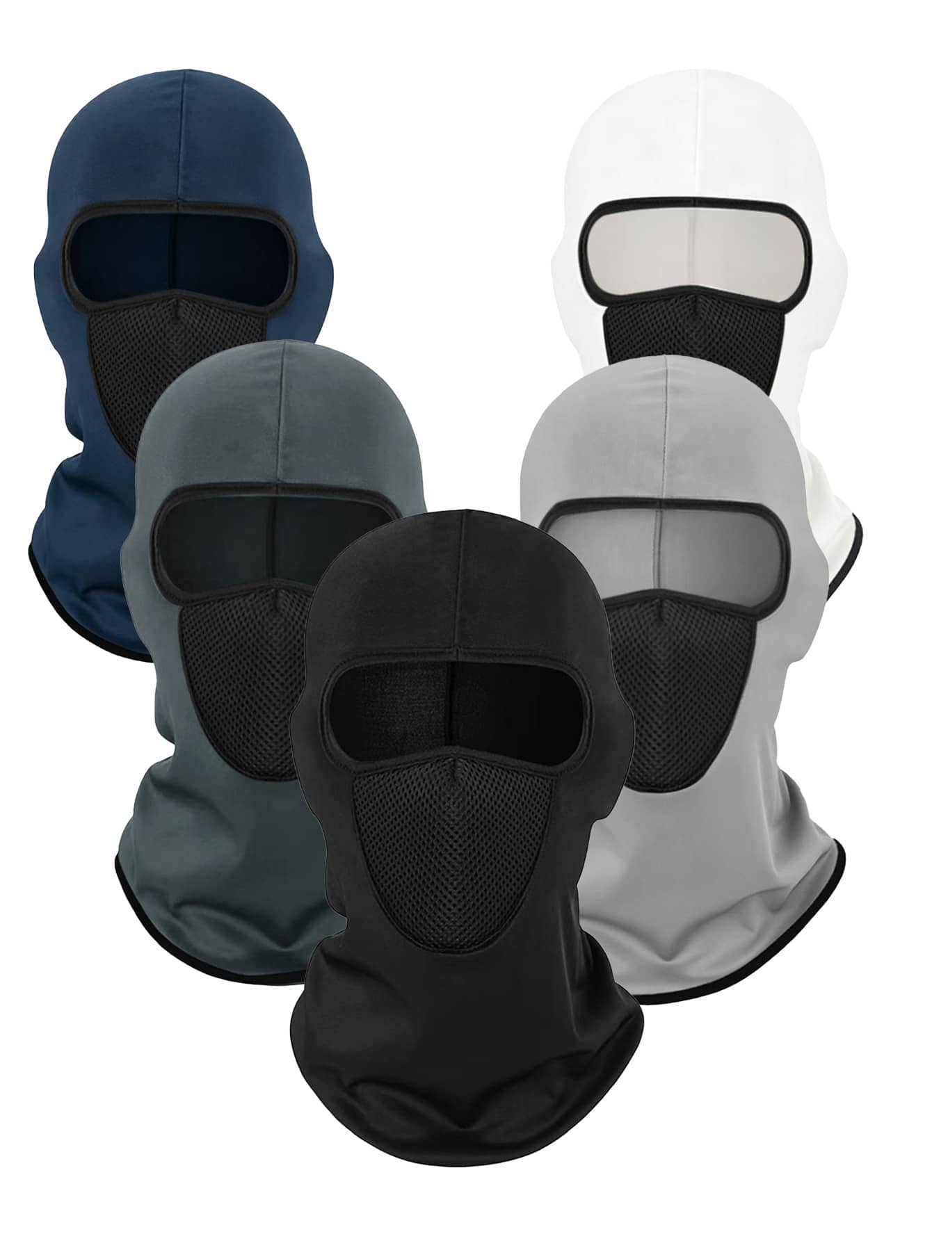 1 pieza Máscara facial completa transpirable de malla unisex, Cuello de protección UV de secado rápido, Adecuado para ciclismo, correr, deportes al aire libre - Multicolor - Ver 1