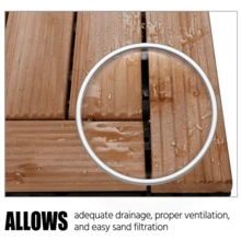 Butterslay Set Of 27 Wood Flooring Tiles Interlocking Deck Tiles Waterproof DIY Furniture Deck Tiles All-Weather Wooden Tiles For Garden Patio Backyard Indoor, Brown/Black/Wood - Brown-wood Flooring Tiles - View 4