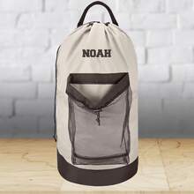 Mochila bolsa de lavandería con estampado de letra, bolsa de lavandería personalizada con inicial, mochila de lavandería para dormitorio universitario, regalo de graduación para estudiantes - Multicolor - Ver 8