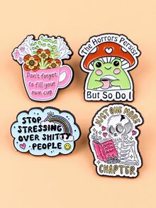 Emotional Healing Quote Enamel Pin Series - Self Care & Mental Wellness Cute Brooch Set - Multicolor - View 9