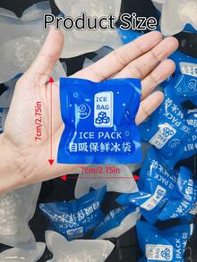 50/100pcs 40ML, 200ML Reusable Ice Packs, Slim Cold Bags Designed For Express Delivery, Suitable For Sports Cooling, Beverage Chilling, Non-Food Contact Uses, High Absorbency, Can Be Used For Cooling, Storage And Temperature Control. Suitable For Camping, Small Picnics And Camping Coolers, Lunch Boxes And Refrigerators, Beach Supplies, Coolers - Multicolor - View 7