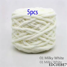 EDCUEBE7 1/2/3/5 卷，约 90-100g/根冰条编织单股粗纱，适用于 DIY 围巾、包、拖鞋、玩偶、毛毯、靠垫、毛绒玩具（颜色随机） - 彩色 - 查看 83