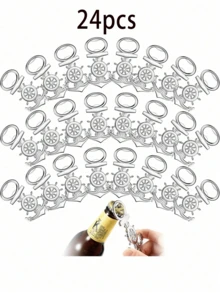 24pcs Metal Anchor Bottle Openers, Wedding Favors, Ocean Theme Baby Shower Party Gifts, Anchor Bottle Openers, Ocean Theme Souvenirs, Beach Party Decorations, Gifts For Men - Silver - View 9