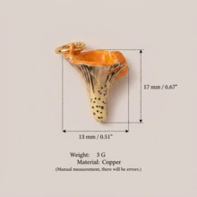 1pc Exquisite Cute Style 14K Gold Plated Copper Colorful Mushroom & Pet Pendant, DIY Daily Bracelet Necklace Keychain Charm Decoration For Women - Multicolor - View 20