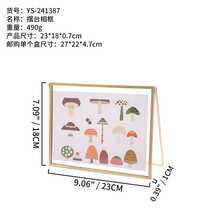 北歐Ins風細金邊雙層玻璃相框，玄關客廳臥室居家桌面裝飾展示框，DIY照片裝飾相框 - 玻璃擺臺相框 - 查看 9