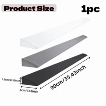 1pc 0.9m/35.43inch Household Step Slope Strips, Sweeping Robot Climbing Self-Adhesive Ramp - No Need For Drilling Installation, Suitable For Home Use | Modern Home Accessible Design | PVC Structure Entrance Ramp - A - View 4