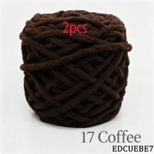 EDCUEBE7 1/2/3/5 卷，约 90-100g/根冰条编织单股粗纱，适用于 DIY 围巾、包、拖鞋、玩偶、毛毯、靠垫、毛绒玩具（颜色随机） - 彩色 - 查看 78