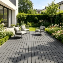 12x24 Inch Interlocking Outdoor Plastic Floor Tiles, 10/20 Pieces Per Pack With Corner Pieces And Edge Strips, Snap-Fit ​​Splicing System, Heat-Resistant And Slip-Resistant, Suitable For Indoor And Outdoor Spaces. - Long Floor - View 4