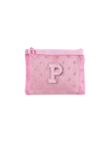 Pink Heart Mesh Letter Embroidery Storage Pouch, Printed Zipper Small Clutch, Lightweight Breathable Portable Makeup Bag, Can Store Pills, Cold Medicine, Common Medicines, Also Store Earrings, Coins, Beauty Tools, Suitable For Daily Commute, Short Trips, Outdoor Outings, Home Storage, Suitable For Girls, Moms, Students, Business Travelers, Birthday, Back To School, Vacation Gifts, Mini Sundries Storage Bag, Portable Makeup Pouch - Multicolor - View 21